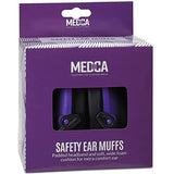 ▶ Orejeras de protección auditiva y reducción de ruido, ligeras, ajustables y plegables NRR 20 dB, protección de oídos de seguridad para disparos, maquinaria pesada, trabajo y caza, para adultos y niños, color morado