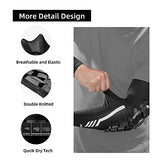 ROCKBROS Mangas de brazo para hombre, coderas, UPF50, protección UV, codero, compresión, enfriamiento, MTB, manga de ciclismo, Negro, Large