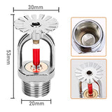 ▶ 5 cabezales de aspersor contra incendios y llave de 150 °F, cabezales de aspersor contra incendios de rosca de 1/2 pulgada 68