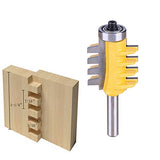 Bestgle 1/4" Caña Fresa para Cono Tenon Fresas de Carpintero para Trabajar la Madera Herramientas de Cola Router Shank ferrocarril