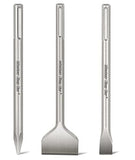 ▶ Broca cincel Sds Max Bits 12 pulgadas - Sds Max Cincel Bit - Juego de brocas de martillo rotativo - Juego de brocas de mampostería - Herramientas de demolición - 3 cinceles puntiagudos, cinceles planos