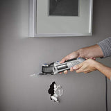 ▶ DREMEL -  Multi-Max - Kit de herramientas oscilantes para vacaciones con cambio de accesorios sin herramientas, 5 amperios, multiherramienta con 30 accesorios, cabeza compacta y cuerpo en ángulo, paneles de yeso, clavos, quitar lechada y lijado (Re