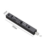 🔩 Cerradura de perno - Cerradura de puerta de seguridad oculta de 8 pulgadas para puertas francesas, puertas compuestas, puertas de madera, puertas dobles, （Perno de 1 pieza）