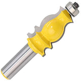 ▶ Wolfride 1/2" Cortador de Diámetro de Mango Herramienta de Fresado Para Trabajar la Madera Cutter de Corte de Carburo, Herramienta de Corte de Carpintería- Amarillo