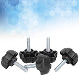 ▶ Tornillo de Mariposa Roscado Macho de 5 Piezas, Tornillo de Mariposa Con Mango de Plástico M6 de 25 Mm, Tornillo de Cabeza de Estrella de Cinco Puntas, Perilla de Agarre Roscadatornillo combinado