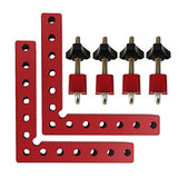 Herramientas Carpintería  DUEBEL - Escuadras de posición de 90 grados, 5,5 x 5,5 pulgadas, aleación de aluminio, abrazaderas de ángulo recto para carpintero, herramientas de carpintero, 2 paquetes