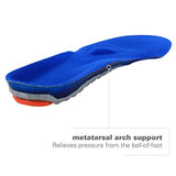Spenco Gel Comfort - Plantilla para zapatos con amortiguación y soporte, para hombre 12-13.5 azul