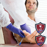 ▶ Guantes de nitrilo para examen médico, XL, paquete de 100 – Guantes desechables con clasificación quimioterapia para médicos y enfermeras, guantes sin látex ni polvo para hospital, uso doméstico, cocina