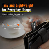 🔦 Linterna recargable Klarus Mi2 Mini llavero linternas LED, súper ligeras y pequeñas, recargables, 40 lúmenes, luz de flash EDC con batería integrada y cable USB (negro)