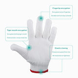 ▶ Guantes de trabajo  de algodón, manuales para reparación de construcción, tejido industrial, almacén, jardinería, barbacoa, duraderos, resistentes al calor, grueso blanco, Large