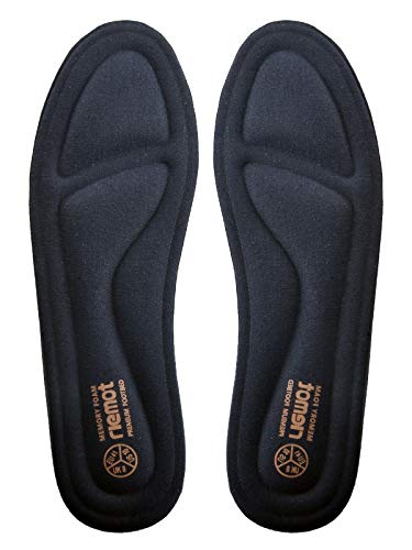 ▶ Plantillas de espuma viscoelástica para mujer, plantillas de repuesto supersuaves para zapatos de correr, botas de trabajo, cómodas, acolchadas, color azul marino EU 40