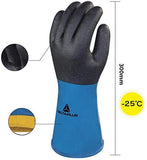 ▶ Guantes resistentes a los productos químicos  Resistente al desgaste de baja temperatura Frío Protección Producción impermeable Killing Guantes pescado Trabajo Seguro anti-química del espesamiento del invierno de caucho nitrilo