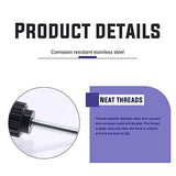 ▶ Juego de 20 pomos de sujeción moleteados con rosca macho redonda M4 x 20 mm, color negro, con tornillos de sujeción para tornillos de extracción rápida