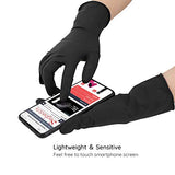 ▶ Guantes para colorear el cabello, guantes de goma negros gruesos de 12 pulgadas, sin polvo, 16 unidades, de látex, reutilizables, lavables, accesorios de tinte para el cabello, para salón, jardín, limpieza del hogar, tamaño mediano