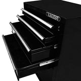 ▶ Gabinete móvil portaherramienta Profesional con 4 gavetas/cajones Fabricado en Metal c/Ruedas Color Negro