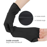 ▶ Guantes para colorear el cabello, guantes de goma negros gruesos de 12 pulgadas, sin polvo, 16 unidades, de látex, reutilizables, lavables, accesorios de tinte para el cabello, para salón, jardín, limpieza del hogar, tamaño mediano