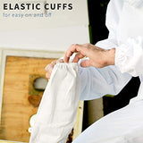 ▶ Guante de apicultor de piel de cabra de primera calidad con manga larga de algodón puro con puño elástico, color blanco, accesorio de apicultura (tamaño L, XL, XXL)