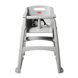 Rubbermaid Commercial Products - Silla alta Rubbermaid Platinum, robusta, con asiento para jóvenes, platino, lista para montar,