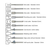 ▶ Brocas fresadoras  , 10PCS HSS Recubierto de Titanio Carpintería de Borde Cortadores Trimmer Router Machine Bits 1/8"Shank para Electric Trimmers para DIY Carpintería Talla Grabado Taladrado