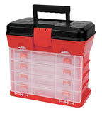 ▶ Caja de herramientas con sistema de estantes de plástico W54042 con 4 organizadores