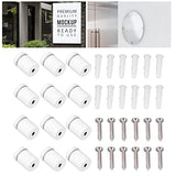 🔩 Orenic 12 Piezas Clavo Separador De Vidrio Publicitario, Tornillos Para Soportes De Letreros De Pared De Acero Inoxidable De 19x25 Mm, Juego De Tornillos Para Clavos Publicitarios De Acero Inoxidable