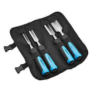 AmazonBasics Juego de 4 cinceles para madera, 1/2 pulgada a 1.25 pulgadas