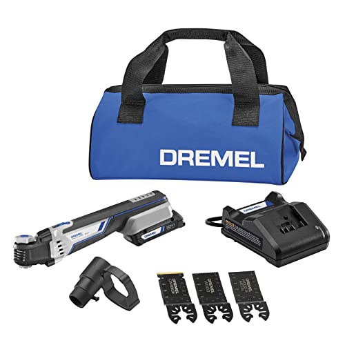 ▶ DREMEL -  Multi-Max MM20V-01 Kit multiherramienta oscilante inalámbrico con (1) batería, gris