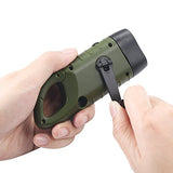🔦 Linterna recargable Simpeak [2 unidades] Linterna de mano con manivela solar, linterna LED recargable de emergencia, linterna de supervivencia, dinamo rápido para deportes al aire última intervensión
