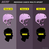 ▶ Casco Multi-Sport, Doble Certificado de Seguridad, Interior Extra acolchonado Unisex Adultos,Lila Grande