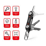 Redlemon Llavero Organizador Inteligente Smartkey Ninja con 2 Luces LED, Destapador y Gancho en Forma de S, Acomoda hasta 25 Llaves Planas