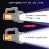 🔦 Linterna recargable GEPROSMA Linternas de Mano Recargable Led Alta Potencia 8000 LM Potente Grande Batería 10000mAh de Larga Duración Impermeable, Luz Camping Brillante, Teléfono con Carga USB