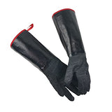 ▶ Guantes ignífugos de parrilla de barbacoa para freidora de pavo, 17 pulgadas, 1222 °F, guantes a prueba de calor para ahumador, barbacoa, horno para manejar alimentos calientes en freidora, parrilla, manga larga ignífuga