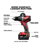 ▶ MILWAUKEE Taladro inalámbrico Sin escobillas 1,27 cm Hamme, Rojo MILWAUKEE 'S M18