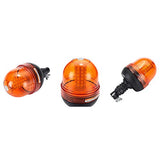 SUNWAN Baliza ámbar intermitente, 60 LED giratorio flexible DIN, 12 V/24 V luz de advertencia para tractor, camión, SUV, barco