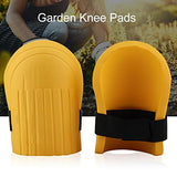 Cheresouse Rodilleras - 1 par de Rodilleras de EVA Rodilleras Ajustables Equipo de protección para Rodilleras para Hombres, Mujeres, construcción, jardinería, Suelos (Amarillo)