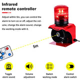 Alarma de sonido industrial y luz de advertencia de emergencia para exteriores, bocina de seguridad, estroboscópica de voz, 120 dB, impermeable, SF-513 (CA 110 V)