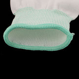 Aexit 10 13 Nylon Labor Protection Guantes antideslizantes antiestáticos Half (model: H1941IIIVII-1357IM) Finger PU White