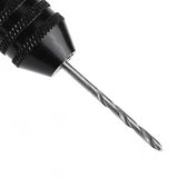 Juego de taladro de mano con tornillo de tornillo con 25 puntas torcidas, mini herramientas giratorias micro ideales para modelos y pasatiempo (negro)