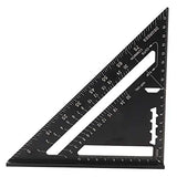Herramientas Carpintería  Aleación de Aluminio de 7 Pulgadas Triángulo Carpintería Cuadrado Carpintero Cuadrado Herramienta de Diseño Triángulo Transportador de ángulos (Métrico)