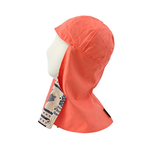 ▶ Capucha de soldadura de estilo coreano, gorro de soldador fabricado en Corea, 100% algodón coreano de alta calidad, cobertura de cabeza y cuello para soldadura/calibre/molienda (pequeño, coral)