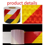 ▶ Cinta De Advertencia De Peligro Autoadhesiva Marca De Seguridad Cinta Reflectante Cinta De Barrera Antideslizante Vehículos Impermeables 15 CM × 50 M,Red & White