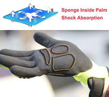 ▶ Guante de trabajo de seguridad antivibración a prueba de aceite, resistente a los cortes, ANSI A5, excelente agarre (mediano)