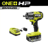 RYOBI P262K1 ONE+ HP 18V inalámbrico sin escobillas 4 modos 1/2 pulgadas. Kit de llave de impacto con batería de iones de litio de alto rendimiento de 4.0 Ah y cargador