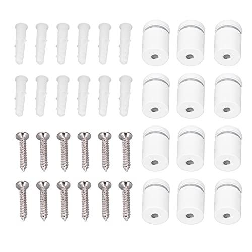 Clavo Separador de Vidrio Publicitario, Acero Inoxidable Resistente a los Arañazos, Soportes para Letreros Resistentes Al óxido, Tornillos Separadores de 19x25 Mm para Letreros