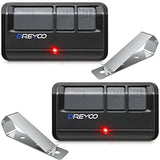 ▶ AMAZON BASICS Abridor de puerta de garaje compatible con Chamberlain/LiftMaster/Craftsman de 3 botones, seguridad +2.0, abridor universal de puerta de garaje con clip de visera, sustituye a 81LM 971LM 371LM (2 juegos)