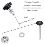 🔩 Juego de 5 tornillos de apriete a mano de 32 x M6 x 50 con forma de estrella, cabeza de estrella, cabeza de tornillo de sujeción, cabeza en forma de estrella para máquinas herramientas, cabeza hexagonal de plástico negro