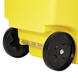 ▶ Rubbermaid Commercial Products BRUTE Rollout Waste/Utility Container, 50-gallon, Yellow