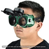 Gafas de soldadura de doble capa, seguridad de soldadura ajustable Protección de los ojos Gafas soldadoras Gafas protectoras de seguridad