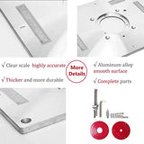 Herramientas de carpintería Placa de inserción de mesa de enrutador de aluminio, placa de inserción de enrutador