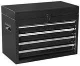 ▶ Organizador de Taller con Ruedas para cochera: Caja de Herramientas Desmontable de 4 cajones con clóset de Almacenamiento Grande y Estante Ajustable, Color Negro